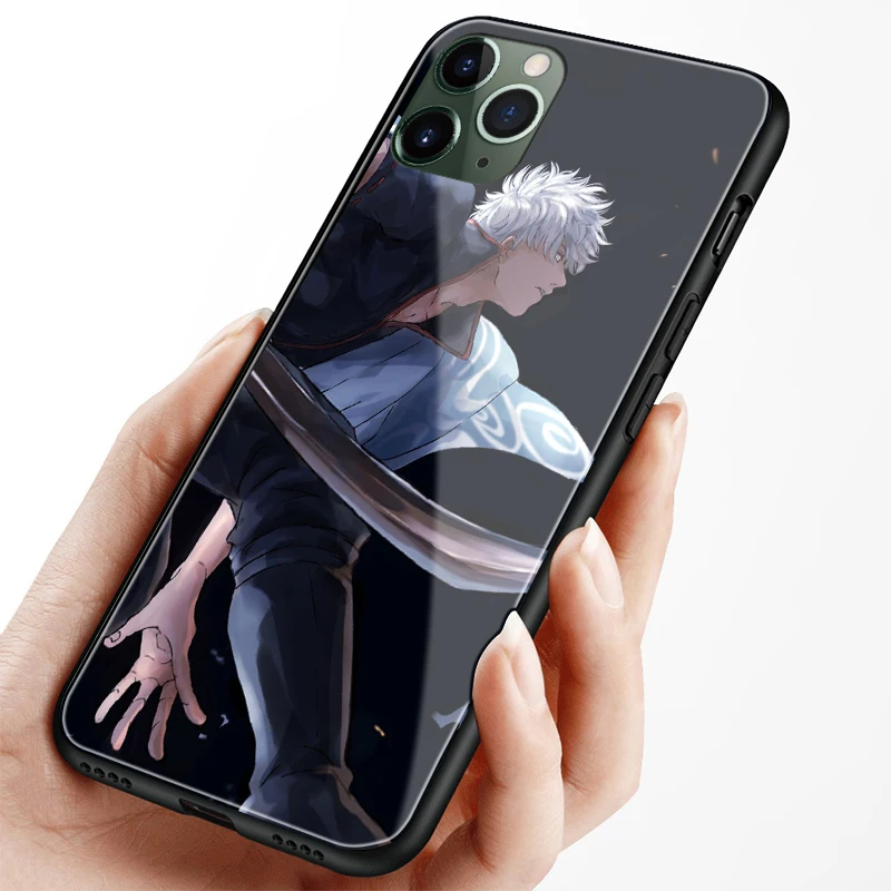 gintama sakata gintoki for apple iphone 6 6s 7 8 plus x xr xs 11 pro max soft silicone glass phone case shell cover free global shipping