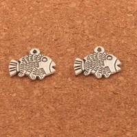 47pcs 17x14 3mm zinc alloy flounder fish charms pendants jewelry diy l036