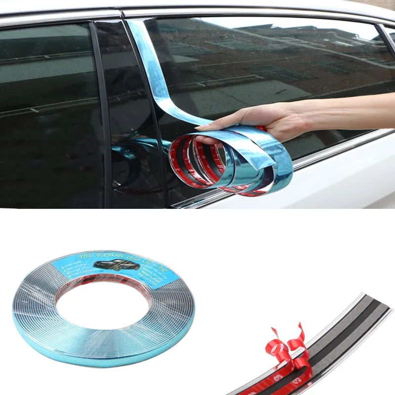Автомобильная хромированная молдинговая отделка полоса защита кромок