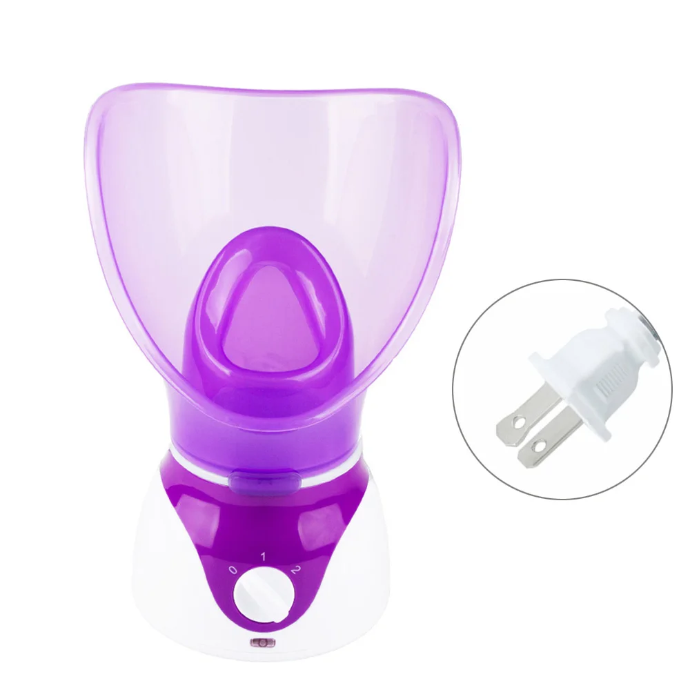 purple US plug Глубокая чистка лица Очиститель красоты лица паром устройства косметический парогенератор лица тепловой опрыскиватель инструмент для ухода за кожей - Цвет: purple US plug