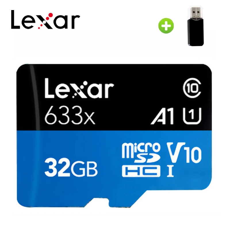 Lexar карта памяти 32 Гб 633X Micro SD Card 64 Гб 128 256 SDXC 95 МБ/с. TF карты флэш-накопитель для ноутбука