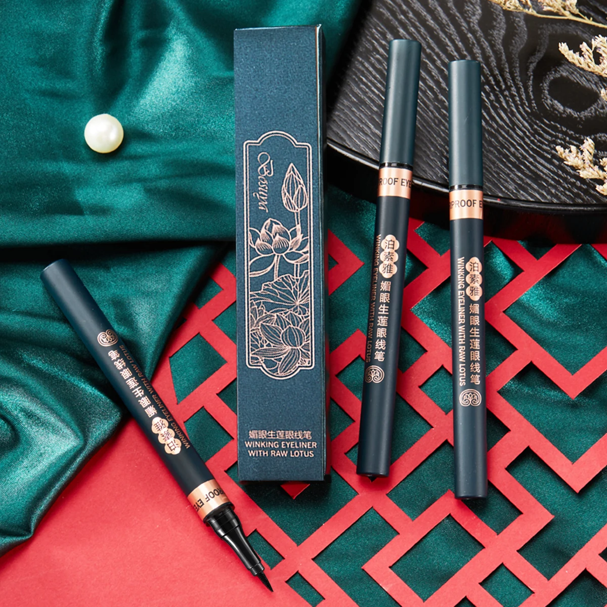 

Fashion Professional Makeup 2-Color Liquid Eyeliner, Quick-Drying, Waterproof, Long-Lasting, Smooth, Eye Makeup