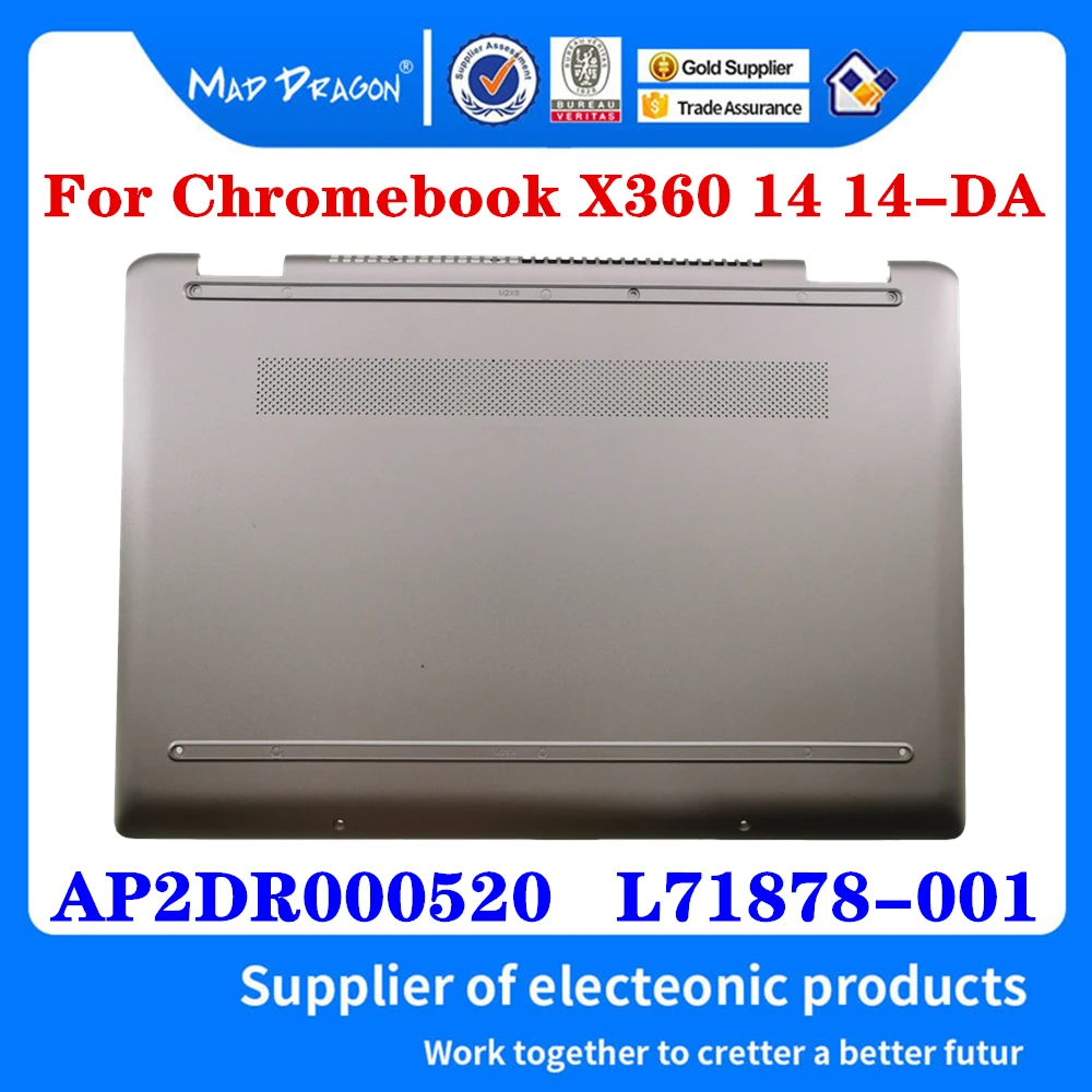 Новинка оригинальная Нижняя крышка базовая задняя Золотая для HP Chromebook X360 14 DA DA0011DX