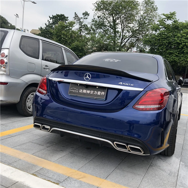 For W205 Spoiler 2015-2018 ps Mercedes-Benz C-class C180 C200 ABS plastic Material Car Rear Wing Color | Автомобили и мотоциклы