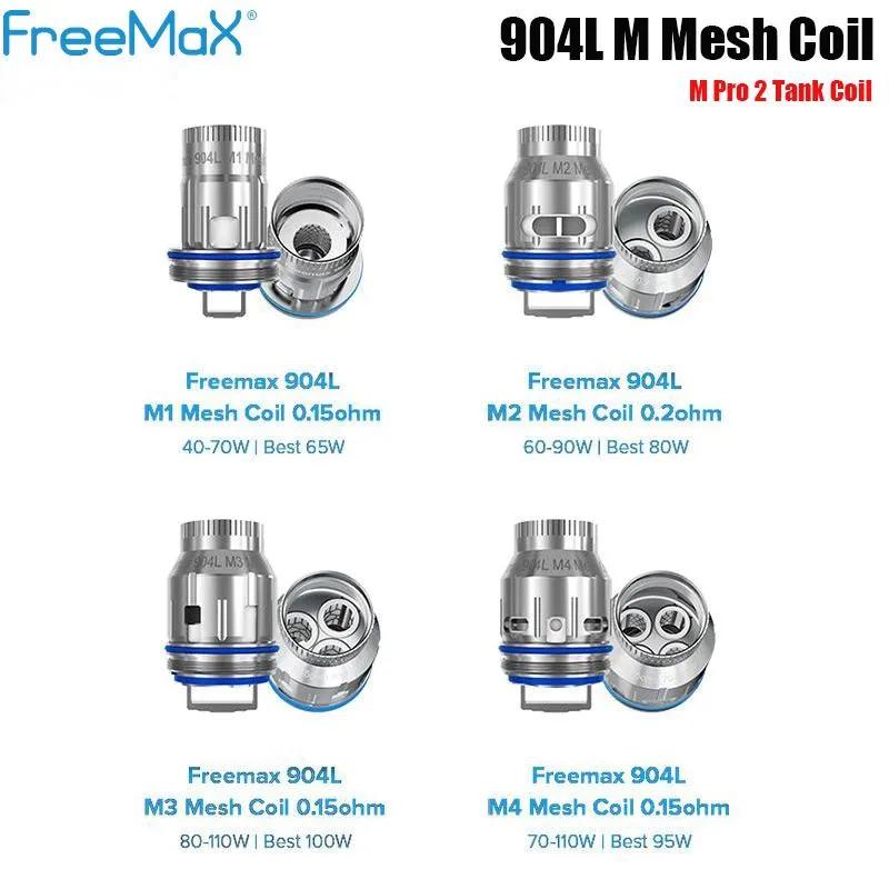 

Freemax 904L M Mesh Coils M1 M2 M3 M4 Mesh Coil Replacement Coils For Mesh Pro 2 Tank Maxus 200W Kit 100% Original