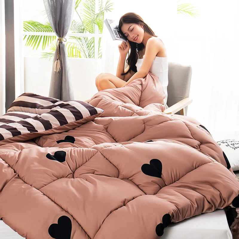 

High Quality Thicken Winter Comforter Cheap and comfortable quilt AB side patchwork Comforter Hot Sales Very Warm bed duvet