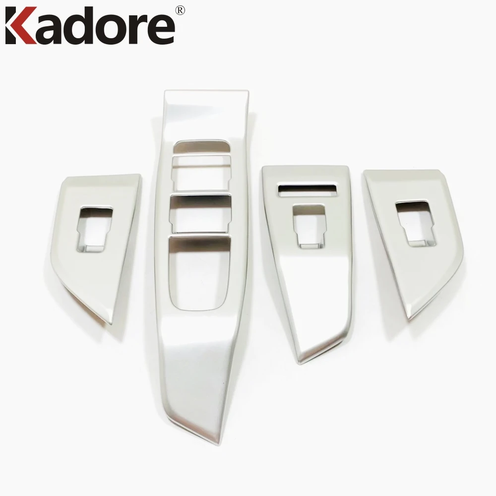 

For Nissan Rogue X-trail 2021 2022 ABS Wood Grain Car Window Lifter Button Switch Cover Interior Accessories