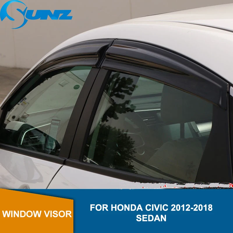 Для HONDA CIVIC 2012- окно козырек Дефлектор Дождь гвардии для HONDA CIVIC 2012 2013 седан SUNZ