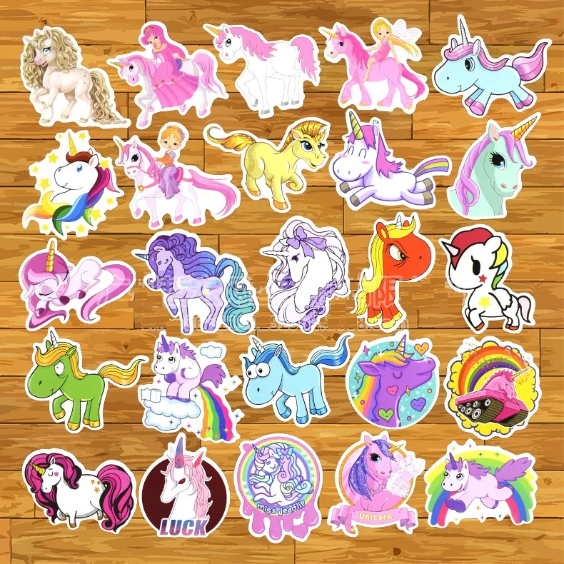 50 шт. наклейки с единорогом для ноутбука бутылки воды гидро колба СКЕЙТБОРД