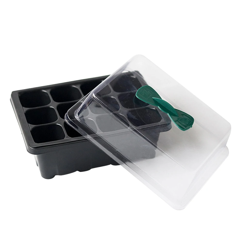 

12 Cells Seed Starter Kit Plant Seeds Grow Box Garden Grow Box Gardening Supplies Seedling Trays Germination Box With Dome Base