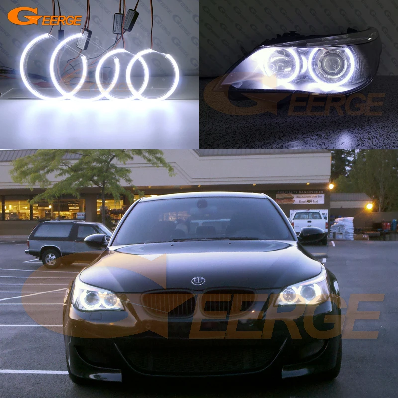 Для BMW E60 E61 M5 520i 525i 530i 540i 545i 550i Pre LCI 2003 2007 ультра яркий COB led Ангельские Глазки halo