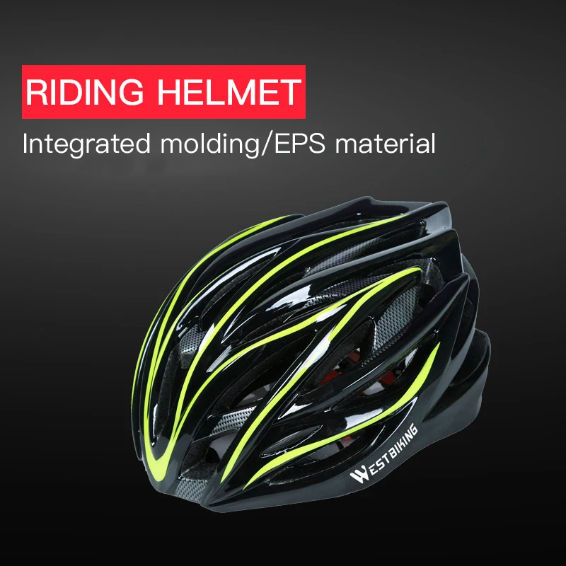 

WEST BIKING Portable Bicycle Helmet EPS Integrally-molded Cycling Helmet Sport Protection Ultralight Bicycle Accessories