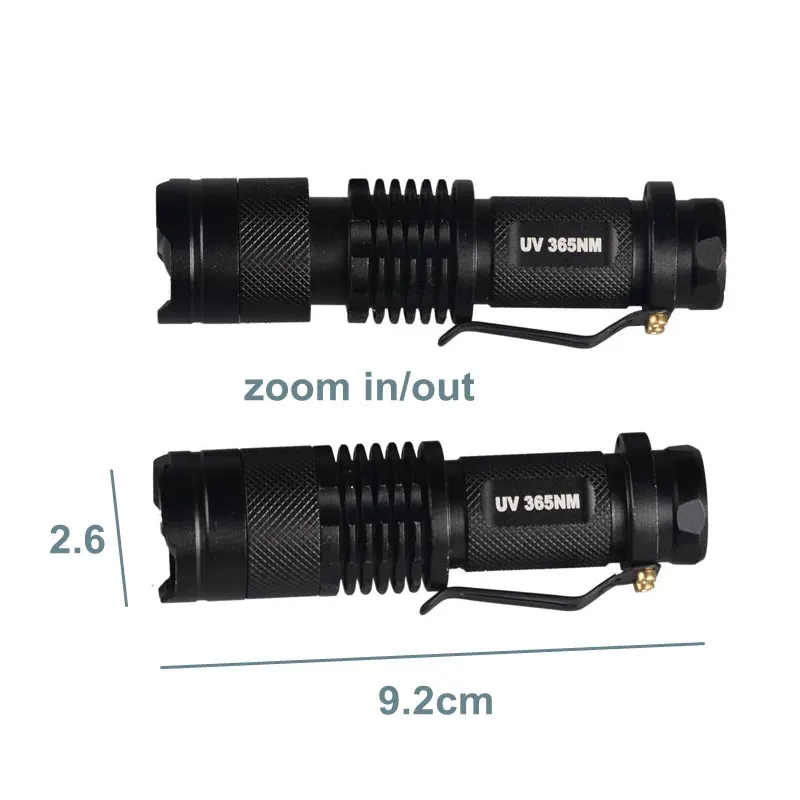 TMWT Мини Увеличить УФ фонарик Torch Light 365nm 395nm Ультрафиолетовый Blacklight лампы AA Батарея для маркера денежные средства обнаружения