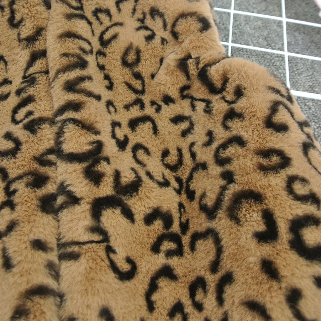 Новинка 2019 года сезон осень зима плюшевый кардиган без рукавов с леопардовым