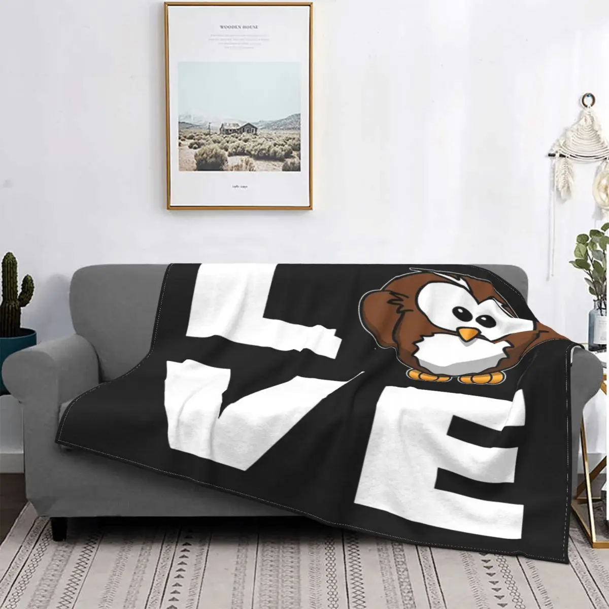 

Manta térmica para niños, cobertor de 3 capas con estampado de búho, amor, amante de búho, cama a cuadros, toalla de playa a cua