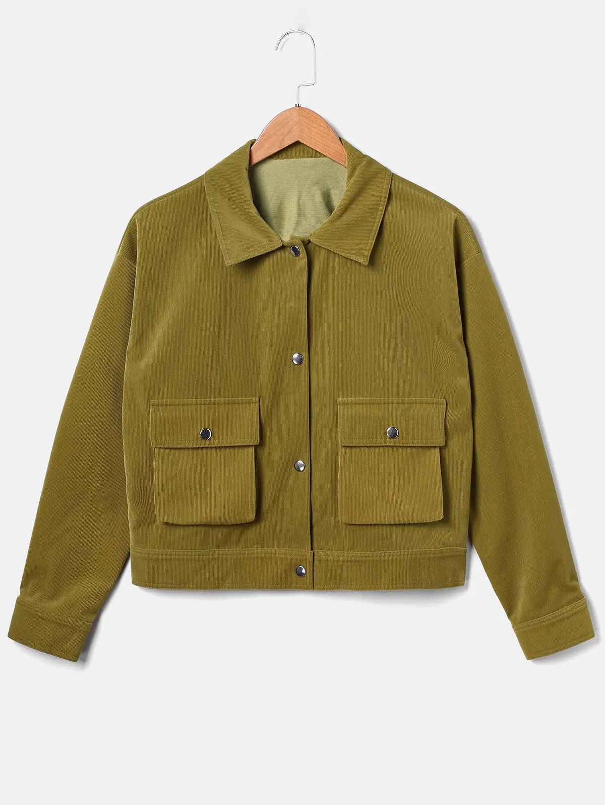 ZAFUL повседневные вельветовые пальто с двойным карманом однобортные рубашки