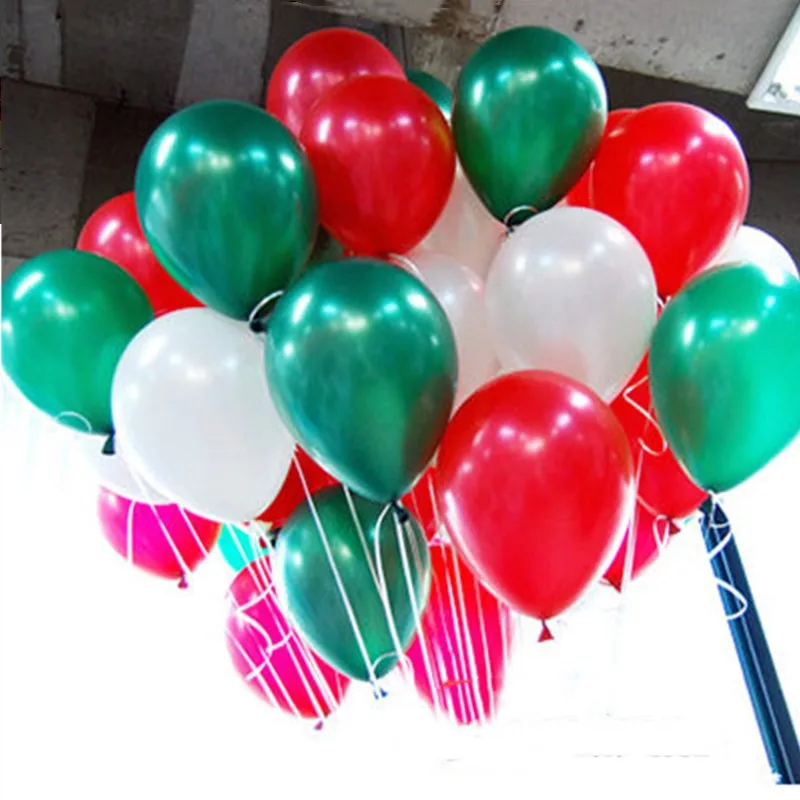 Рождественские украшения утолщенные латексные шары 3 2 г с жемчугом красными