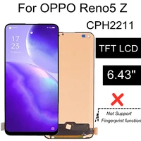 6 43 tft lcd for oppo reno5 z lcd display screen touch panel digitizer assembly for oppo reno 5z cph2211 display