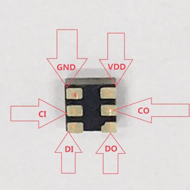Новые 8K DC5V 6PIN LC8822 светодиодный чип мини SMD такой же, как и APA102 256 светодиодный чип прибор приемно-Digital rgb полный цвет светодиодный чип