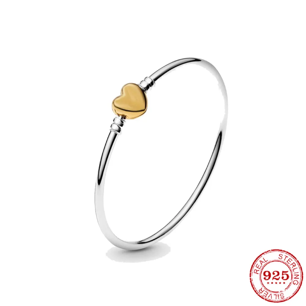 

Fit Original Pan charms bracelet beads S925 sterling silver Hot women's heart shaped bracelet female popular jewelry