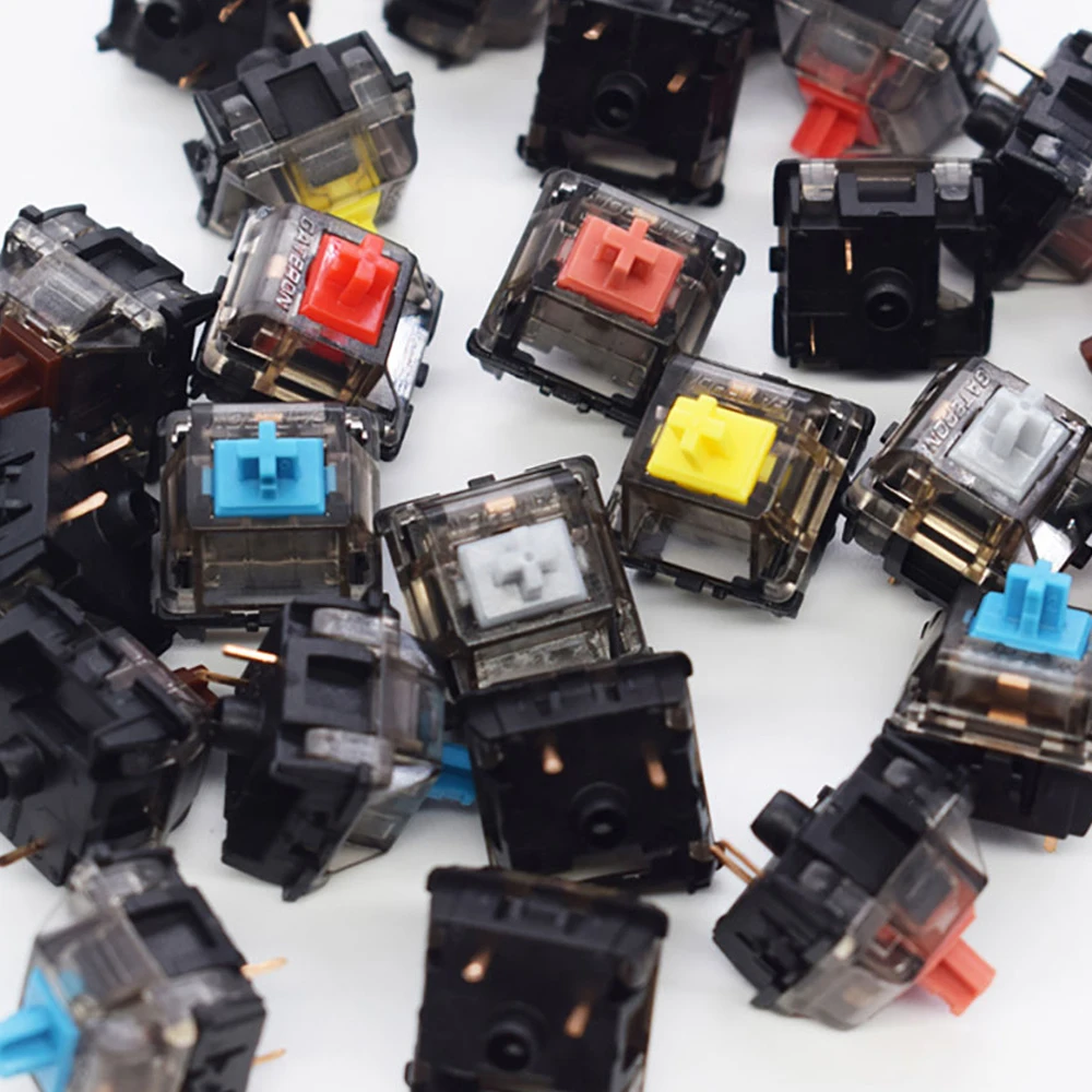 Gateron Crystal Switch Mechanical Keyboard 3Pin Switch Silent Red/Yellow/Silver/Brown/Blue Mx Switch GK61 MK87 Anne Pro 2