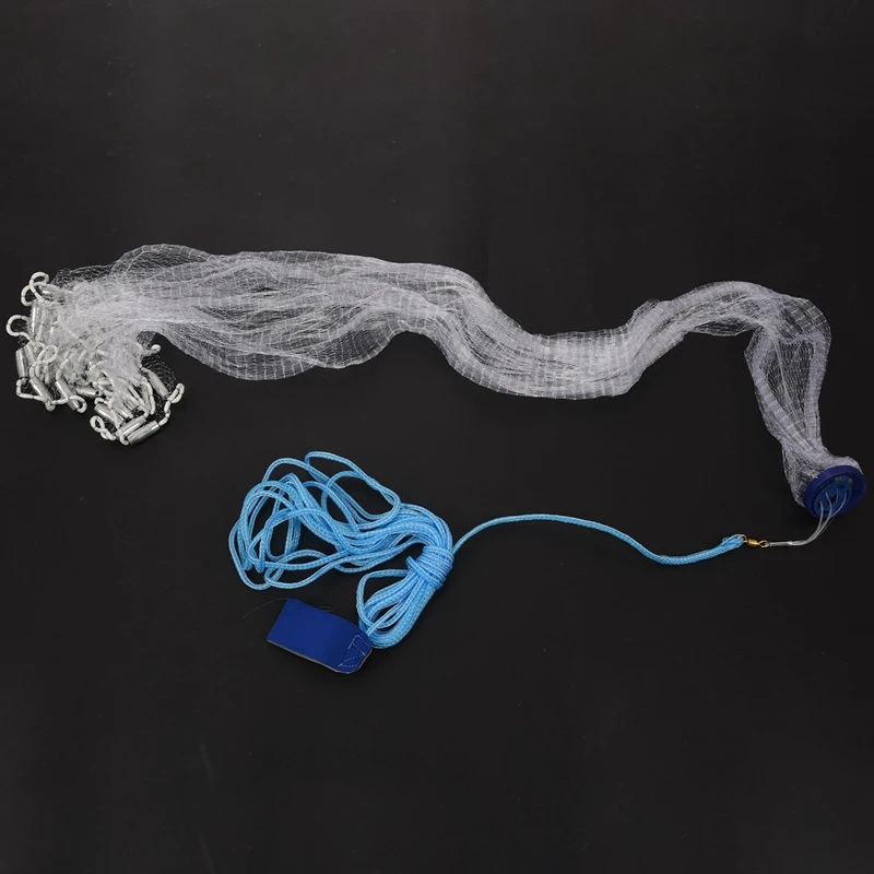 8 футов 2 4 м рыболовная сеть приманка легко бросать рука литая 3/4 дюйма прочная