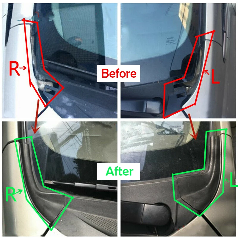 Передняя боковая Черная решетка радиатора капота для Nissan Versa Sedan Hatchback 2007-2012 |