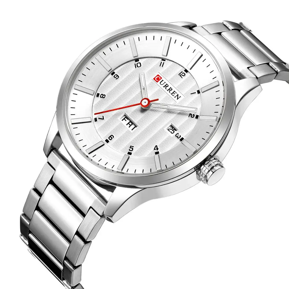 Мужские часы CURREN 8316 водонепроницаемые кварцевые со стальным ремешком мужские с