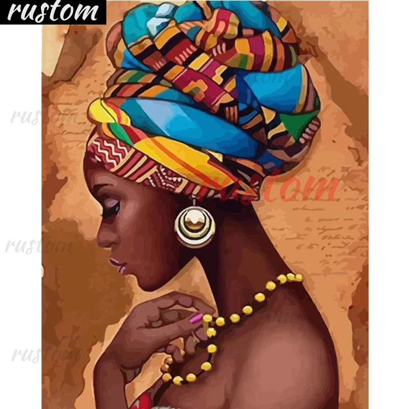 

5D diomand Painting Cross Stitch Paints Figure African Sexy Women DIY Pictures Needwork Set hobby Gift diomand embroidery Rustom