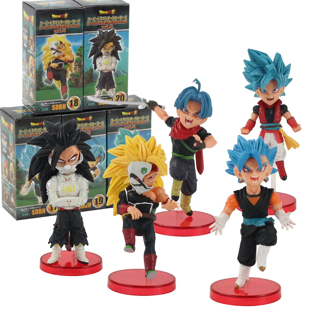 C With Color Box 5 шт./лот SDBH Dragon Ball фигурки WCF SSJ Zeno Сон Гоку Вегета Trunks vegetto Аватар Majin Towa лопуха Супер Saiyan модель игрушки - Цвет: C With Color Box
