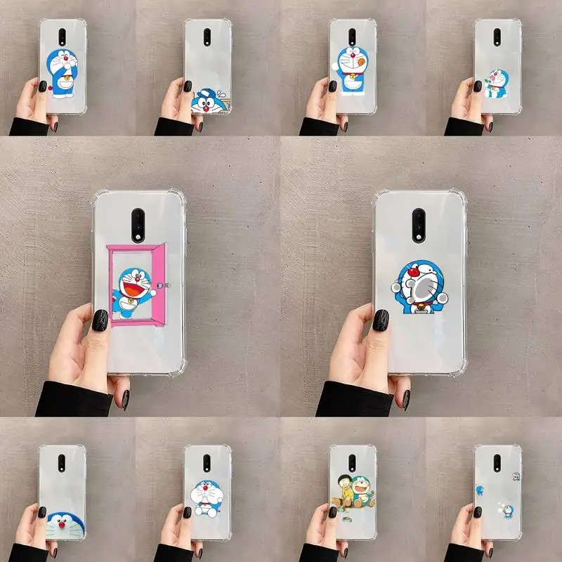 

Japan anime Doraemon Phone Case Transparent For OnePlus MEIZU MEITU M 7 8 9 16 17 T PRO XS moible bag
