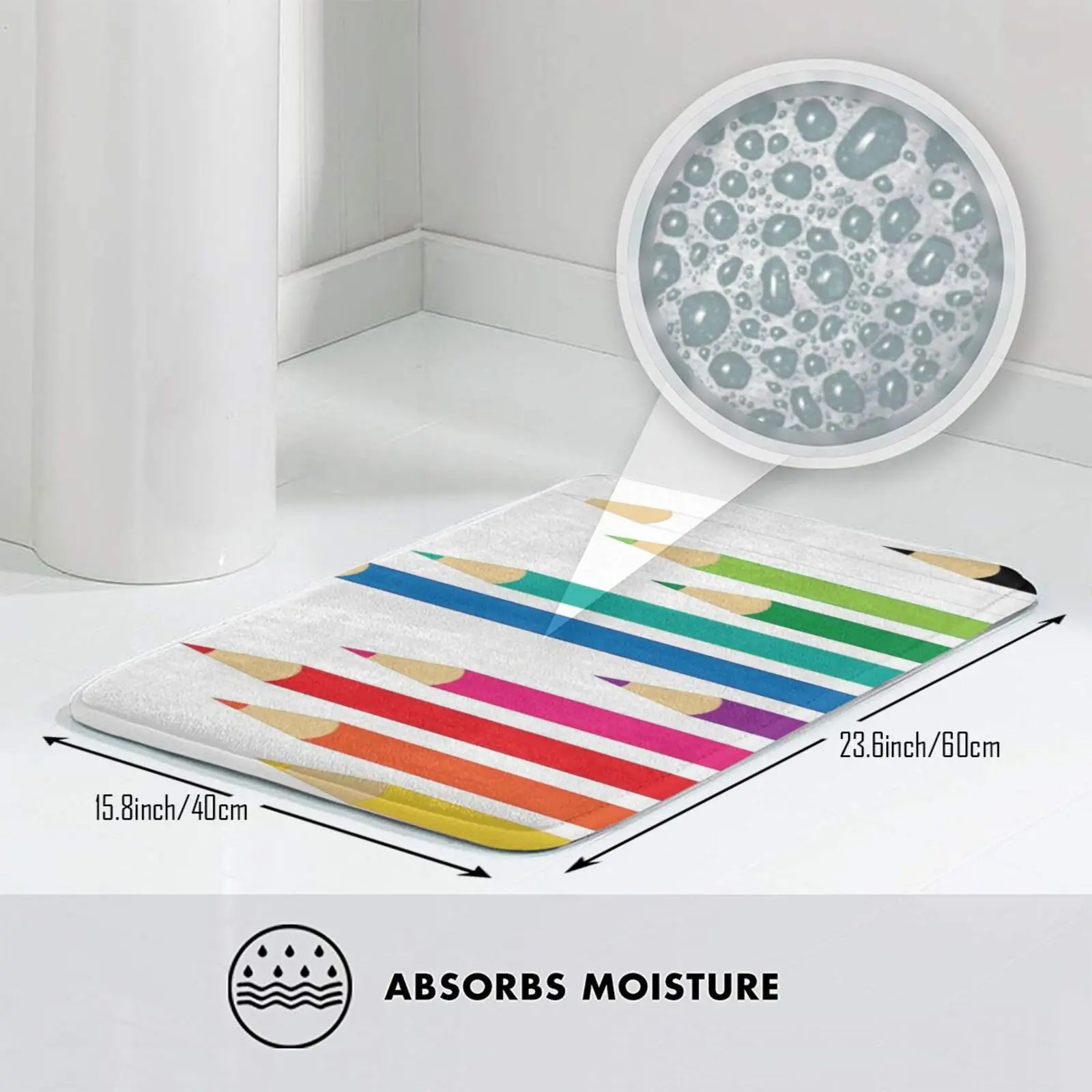 Цветные карандаши коврик ковер Противоскользящие коврики для пола спальни