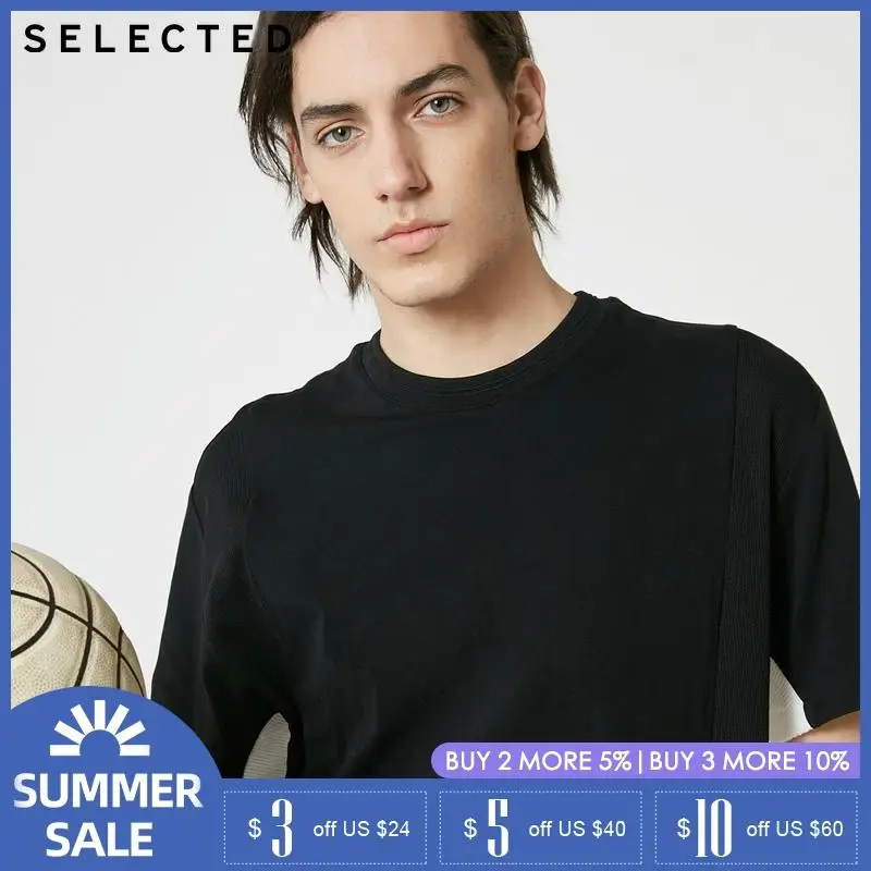 Мужская черно белая контрастная Футболка с короткими рукавами | 419101540|Мужские