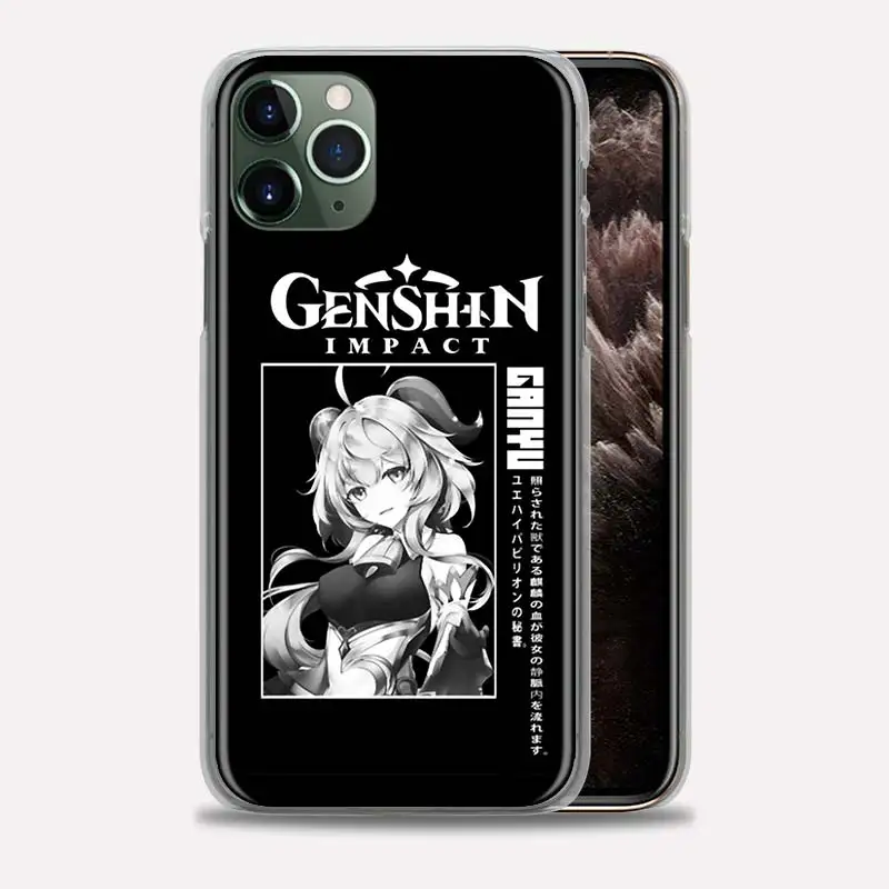 

Hard PC Phone Case for iPhone 12 11 Pro Max Cover for iPhone 7 Plus SE 2020 X XS XR 8 Shell Hu Tao Genshin Impact Ganyu PAIMON