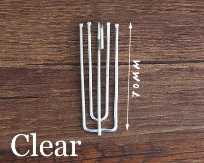 Clear 20 шт. крючки для занавесок, держатель для занавесок, аксессуары для занавесок, крючок, 4 фута, металлические новые аксессуары для занавесок, крючки для занавесок, рельсы для штор - Цвет: Clear