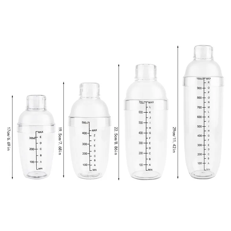 

Sunshine Bar Cocktail Scale Transparent Shaker PC Mixer Anti-leakage with Resin Tool