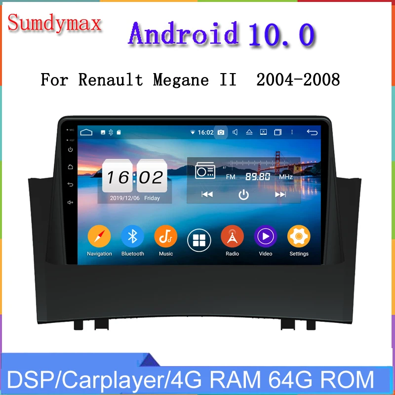 Автомагнитола TDA 7851 для Renault Megane II 2004 2008 с системой android 10 восьмиядерным