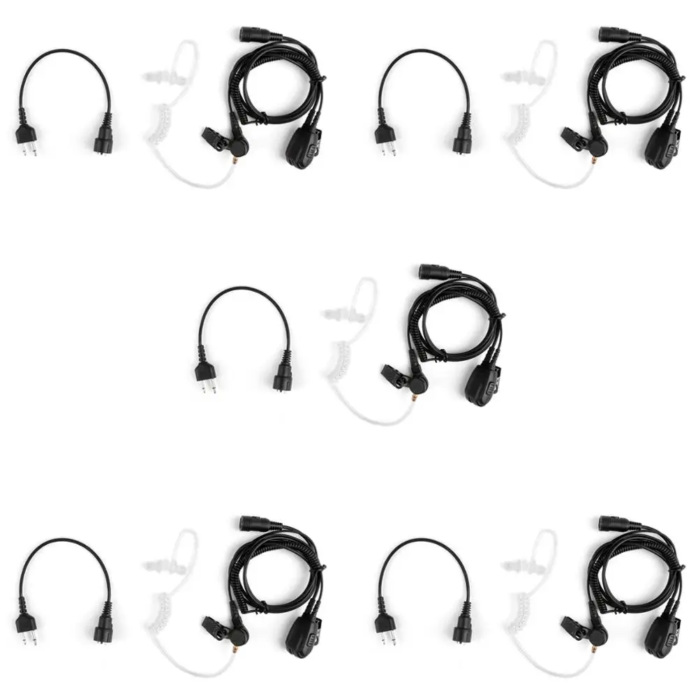 

Artudatech 5Pcs Covert Acoustic Air Tube Headset For Icom ICV8 ICV82 ICF3 F4TR Walkie Talkie