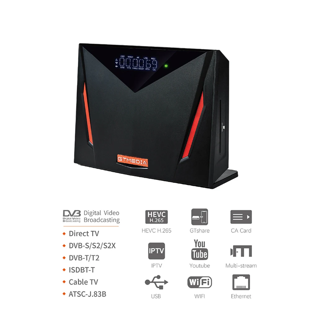 5 шт. спутниковый ТВ-приемник GTmedia V8 UHD 4K Ultra HD DVB-S2 T2 кабельный тюнер H.265 встроенный