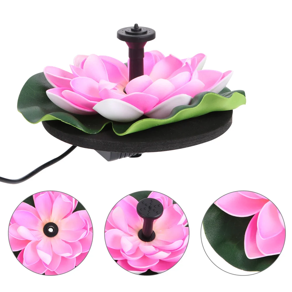 

Garden Pool Pond Fountain Lotus Shape Fountain Outdoor Solar Panel Fountain