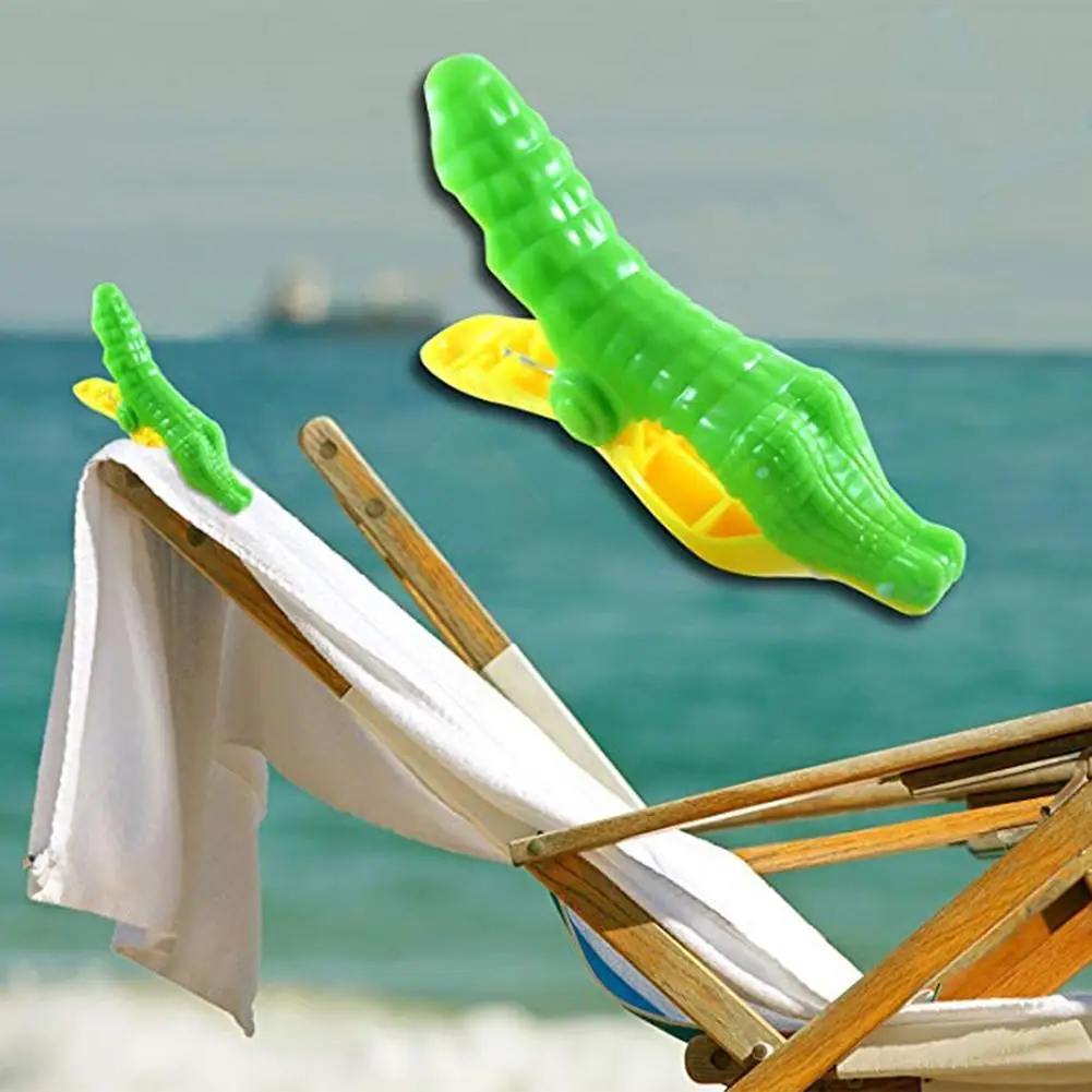 2PCS Beach Towel Clip Simulation Animal Strong Windproof Bath Towel Clothes Hanger Clip Sunbed Pegs Pool Towel Clips Quilt Clamp