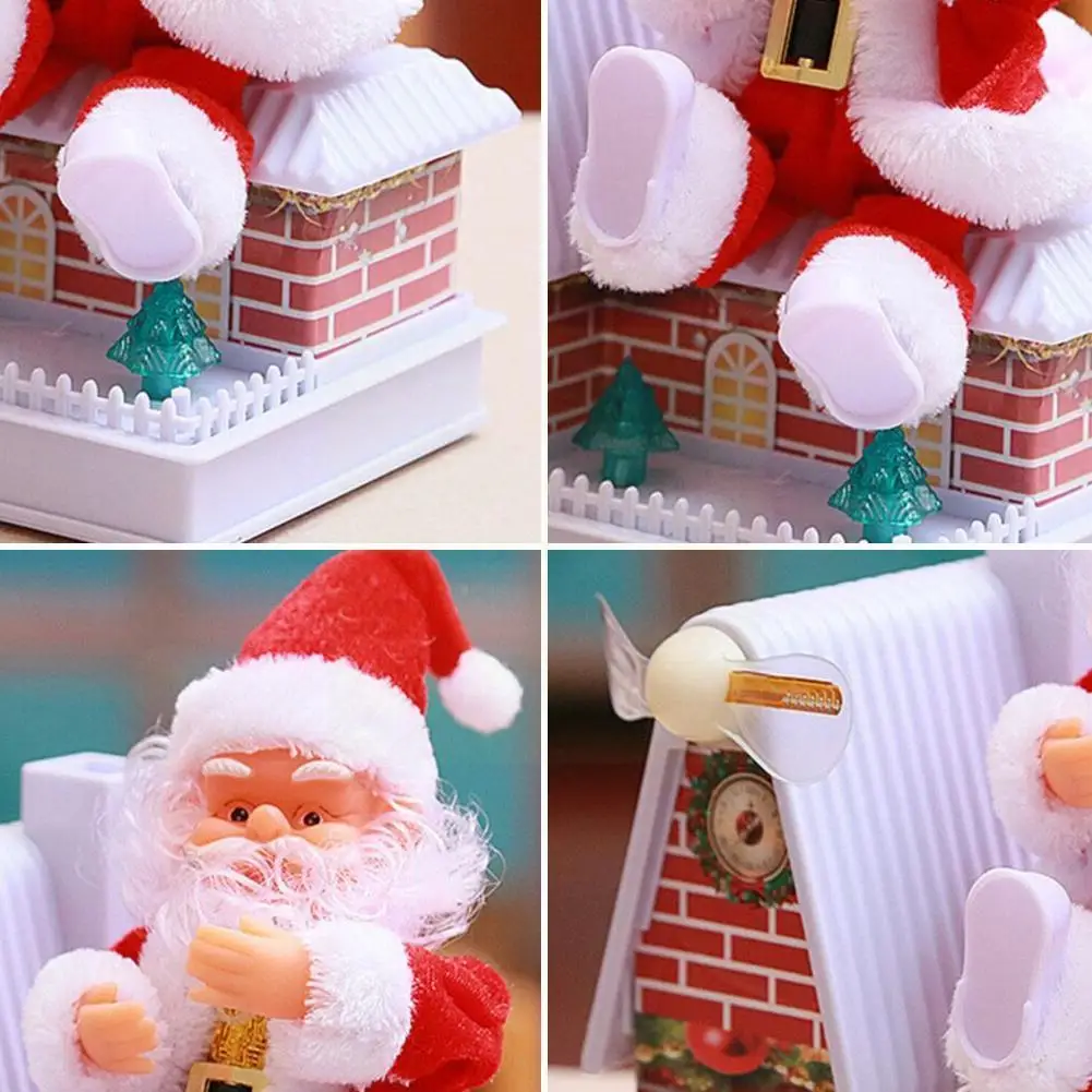 

Санта-Клаус вращающийся красочный свет ветряная мельница с рождественской игрушкой электрические подарки музыкальный Декор Дом для дома Р...