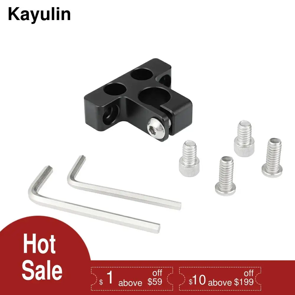 Kayulin простой 15 мм одиночный штанговый зажим с 1/4 &quot 20 без резьбы точки крепления