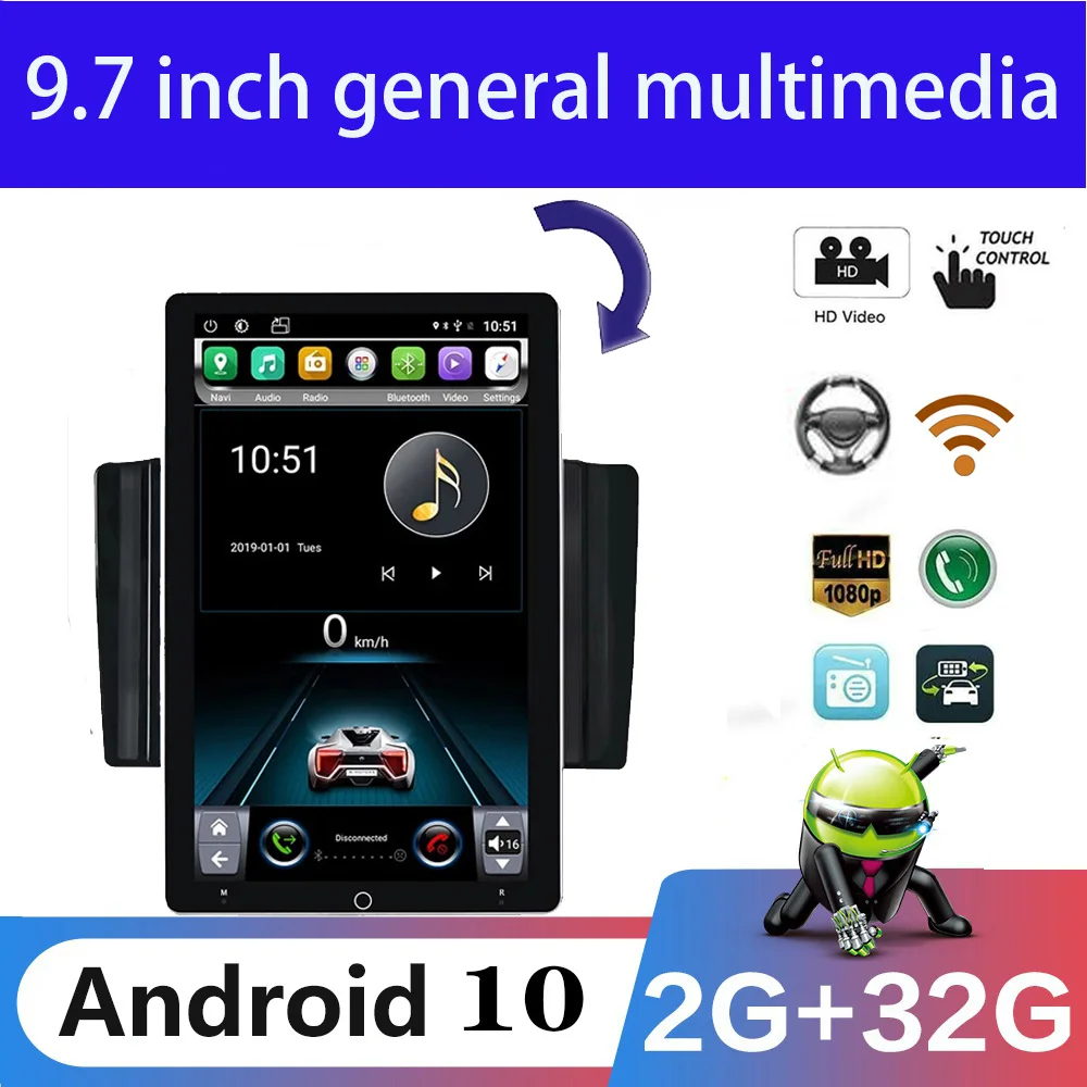 

Universal 2 Din 10.1inch HD Stereo MP5 Player Radio Bluetooth GPS Navigation WiFi RCA Audio Output Integrated Machine Android 10