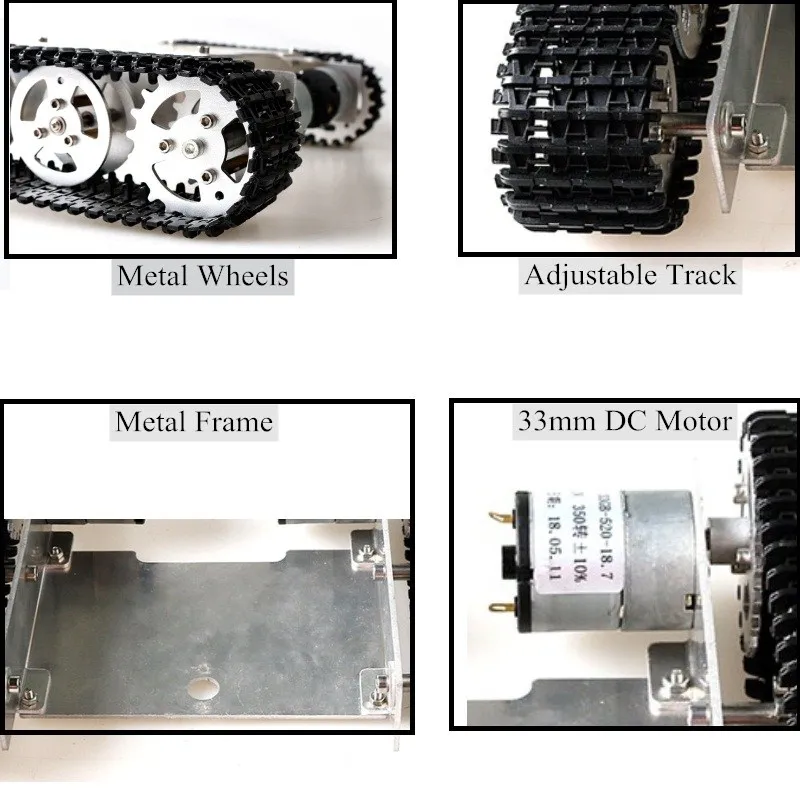 Умное Металлическое шасси для танков на радиоуправлении мини-Clawler гусеничный
