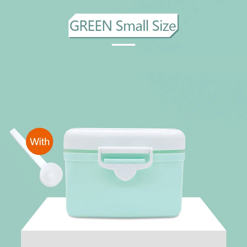 Green Small Size 1 шт., коробка для кормления новорожденных, портативный дозатор для молочного порошка, детские пищевые контейнеры для хранения, коробки - Цвет: Green Small Size