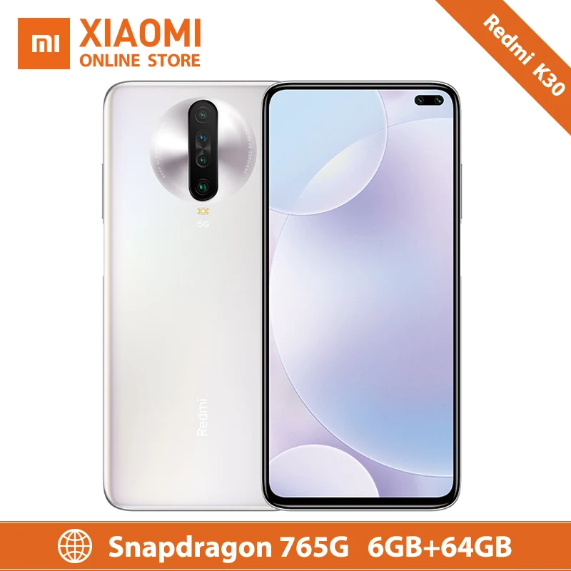 Оригинальный Смартфон Xiaomi Redmi K30 6 ГБ 64 5G Восьмиядерный процессор Snapdragon 765G 67 дюйма