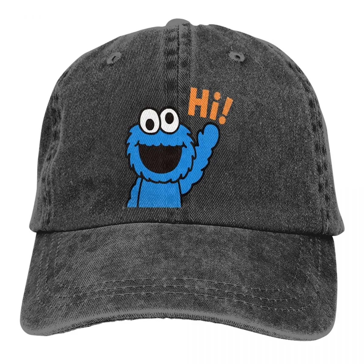 

Washed Men's Baseball Cap Hi Trucker Snapback Caps Dad Hat Sesame Street Bert Educational Animation Golf Hats