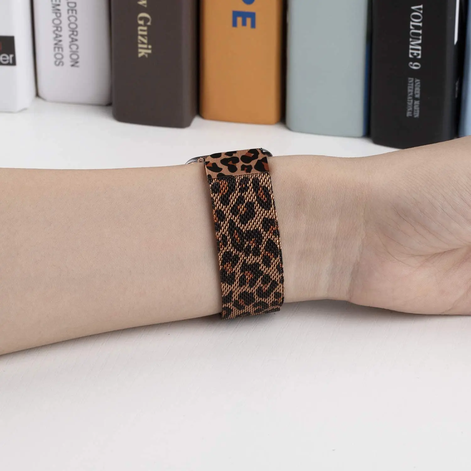 22mm Leopard Milanese Mesh Loop Metal Band For Samsung Galaxy Watch 3 45mm/Gear S3 Frontier/Classic /Samsung Galaxy Watch 46mm