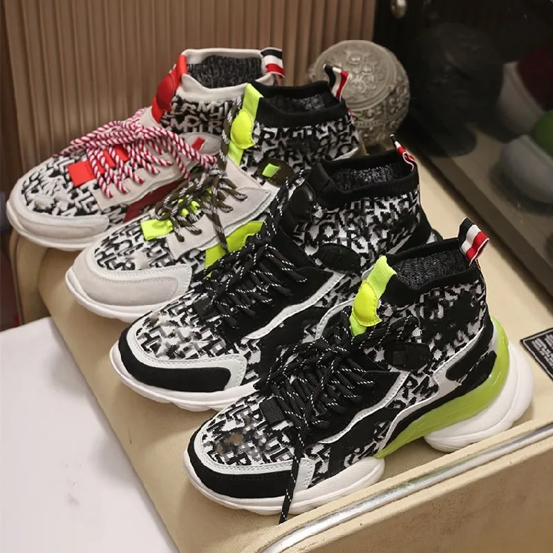 

Fashion Luxury Big Name Design Men's Sneakers High Chunky Breathable Men Shoes WoMen’s Thick Bottom Casual Shoes Couple Shoes